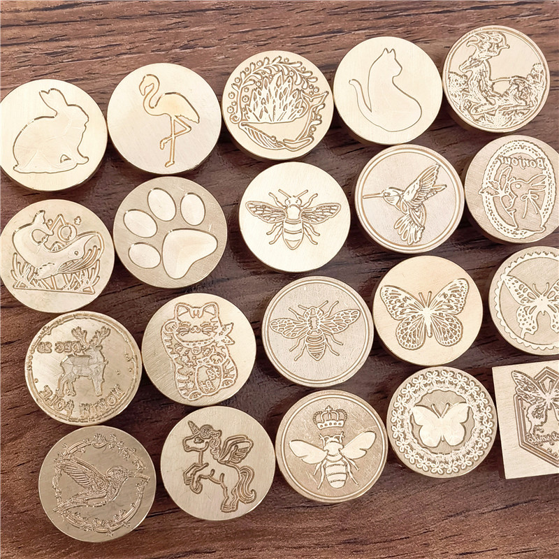 Wax Seal Stamp Set - Mum Mühür Damga Başlığı Kelebek Hayvan
